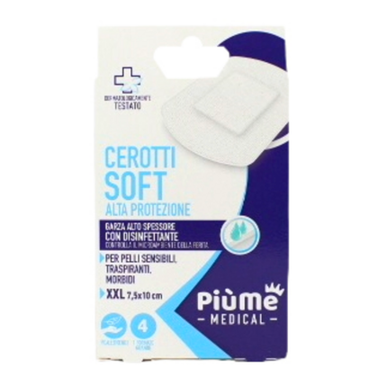 PIUME CEROTTI IN TNT BIANCO 4 PZ CM 7,5x10