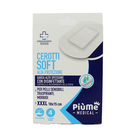 PIUME CEROTTI IN TNT BIANCO 4 PZ CM 10x15