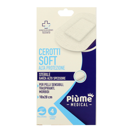 PIUME CEROTTI IN TNT BIANCO 4 PZ XXXXL CM 10x20