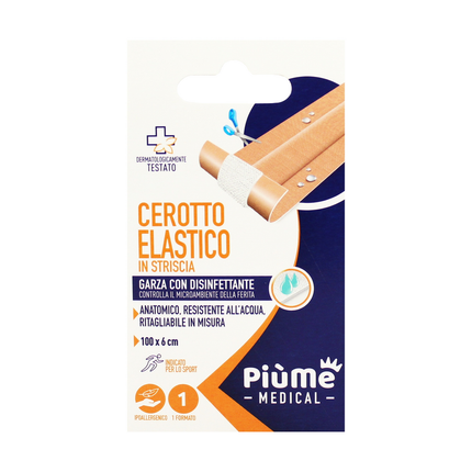 PIUME STRISCIA TESSUTO ELASTICO CM 100x6 COLOR PELLE