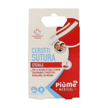 PIUME CEROTTI SPECIALI SUTURA 8 PZ 2 FORMATI
