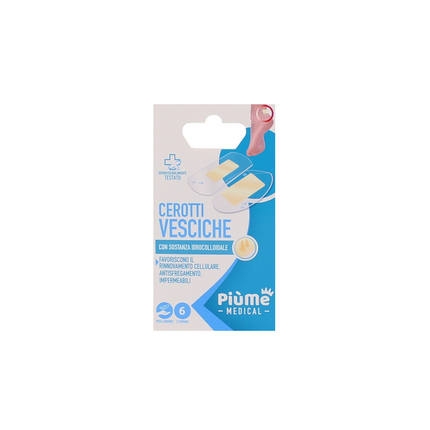 PIUME CEROTTI IDROCOLLOIDALI PER VESCICHE 2 FORMATI 6 PZ