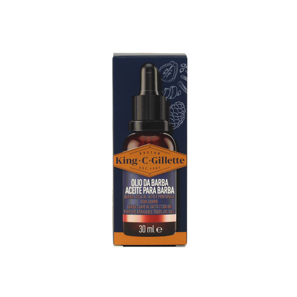 KING C GILLETTE OLIO DA BARBA CON OLI VEGETALI 30 ML