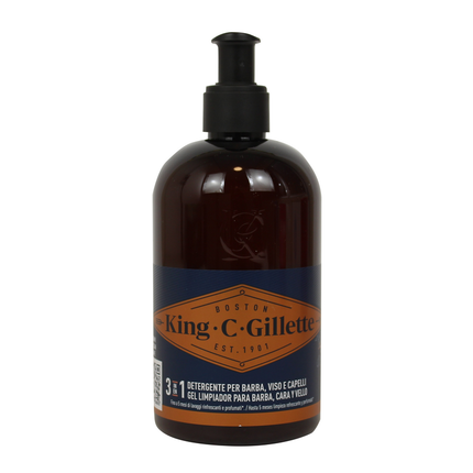KING C GILLETTE DETERGENTE BARBA e VISO 350 ML