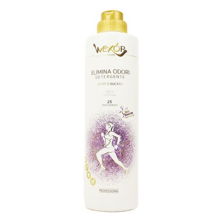 WEXOR ELIMINA ODORI DETERGENTE SPORT E BUCATO 25 TRATTAMENTI 750 ML