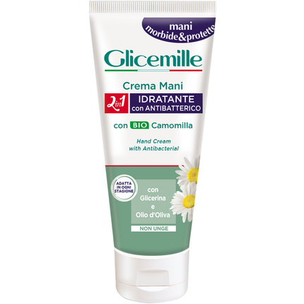 GLICEMILLE CREMA MANI 2in1 IDRATANTE CON ANTIBATTERICO CON BIO CAMOMILLA TUBO 100 ML