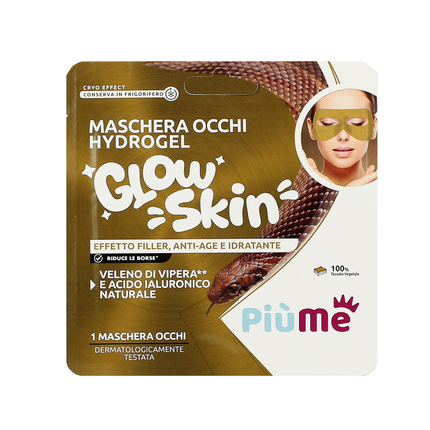 PIUME MASCHERA BORSE OCCHI HYDROGEL EFFETTO FILLER VELENO DI VIPERA E ACIDO IALURONICO IN TNT