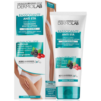 DERMOLAB CREMA CORPO RASSODANTE ANTI ETA' CON BACCHE ACAI e GOJI TUBO 200 ML