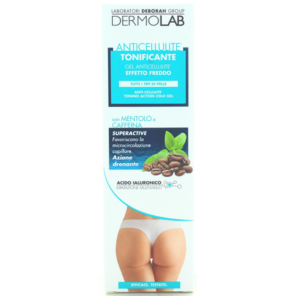 DERMOLAB GEL ANTICELLULITE TONIFICANTE EFFETTO FREDDO CON MENTOLO e CAFFEINA TUBO 200 ML