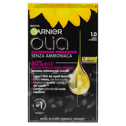 OLIA COLORAZIONE PERMANENTE SENZA AMMONIACA 1.0 NERO INTENSO