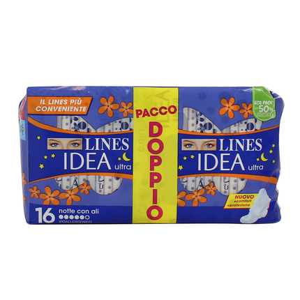 LINES IDEA ULTRA ALI NOTTE PACCO DOPPIO 16 PZ