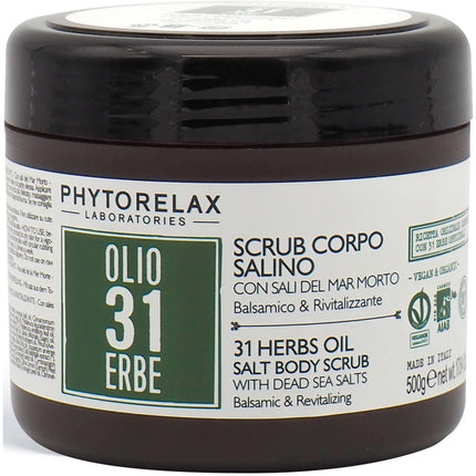 PHYTORELAX OLIO 31 ERBE SCRUB CORPO SALINO VASO 500 grammi