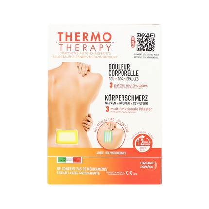 THERMO THERAPY 3 CEROTTI ADESIVI DOLORE CORPO - COLLO - SCHIENA - SPALLE