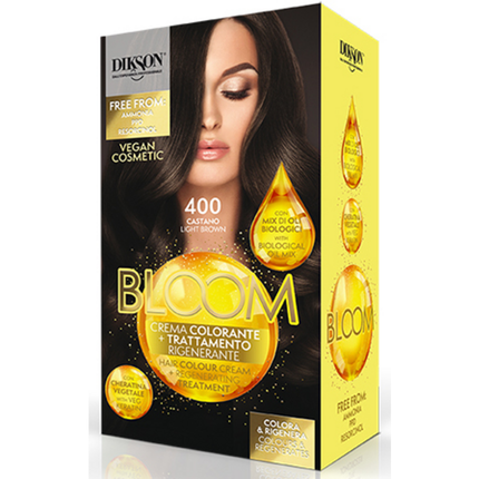 DIKSON BLOOM 400 CASTANO CREMA COLORANTE E TRATTAMENTO RIGENERANTE