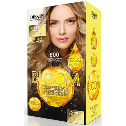DIKSON BLOOM 800 BIONDO CHIARO CREMA COLORANTE E TRATTAMENTO RIGENERANTE