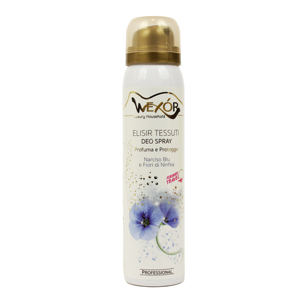WEXOR ELISIR TESSUTI DEO SPRAY PROFUMA e PROTEGGE NARCISO BLU e FIORI DI NINFEA FORMATO TRAVEL 100 ML