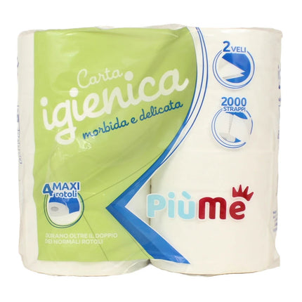 PIUME CARTA IGIENICA 4 ROTOLI 2 VELI 500 STRAPPI