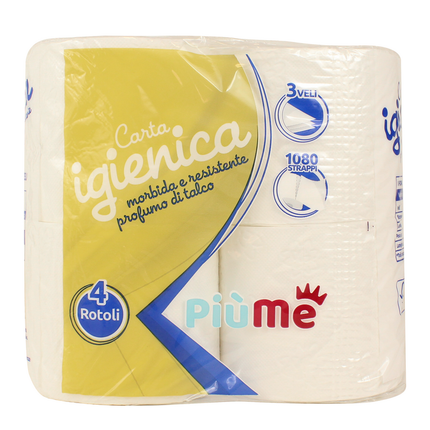 PIUME CARTA IGIENICA 4 ROTOLI 3 VELI 270 STRAPPI