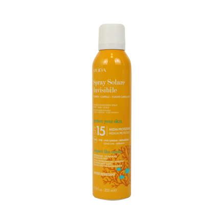 PUPA SOLARE SPRAY INVISIBILE CORPO ,CAPELLI, CUOIO CAPELLUTO SPF15 200 ML