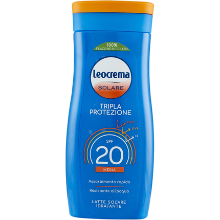 LEOCREMA SOLARE TRIPLA PROTEZIONE LATTE IDRATANTE SPF20 200 ML