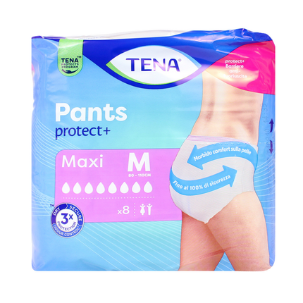 TENA PANTS MAXI MEDIO 80-110 CM 8 PZ UNISEX
