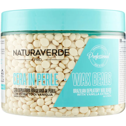 NATURAVERDE PROFESSIONAL CERA DEPILATORIA BRASILIANA IN PERLE CON ESTRATTO DI VANIGLIA VASO 250 grammi