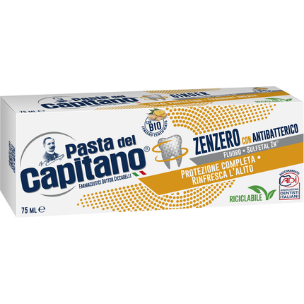 PASTA DEL CAPITANO ZENZERO CON ANTIBATTERICO BIO ZENZERO CERTIFICATO 75 ML