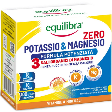 EQUILIBRA ZERO POTASSIO & MAGNESIO 18 BUSTINE INTEGRATORE ALIMENTARE