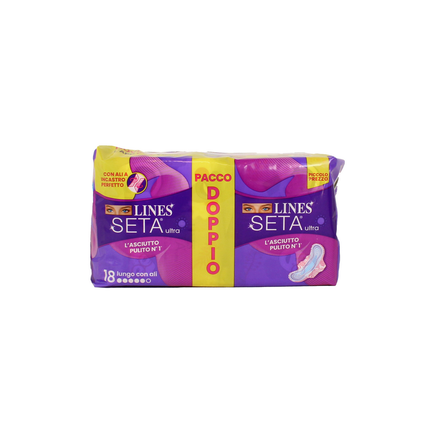 LINES SETA ULTRA LUNGO CON ALI PACCO DOPPIO 18 PZ