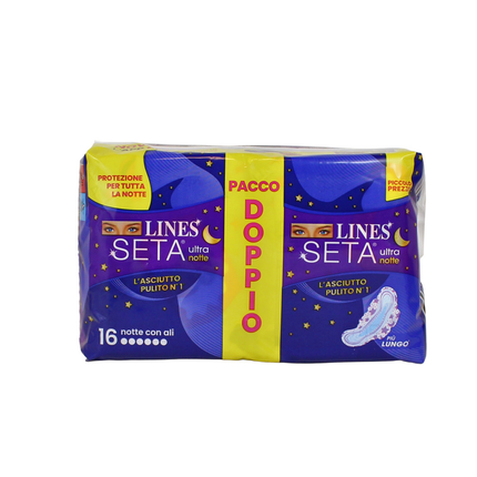 LINES SETA ULTRA NOTTE CON ALI PACCO DOPPIO 16 PZ