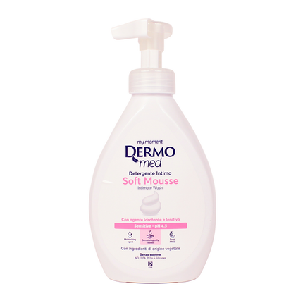 DERMOMED INTIMO SOFT MOUSSE SENSITIVE PH 4,5 DISPENSER 600 ML