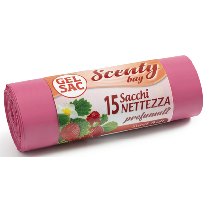 GEL SAC 15 SACCHETTI PATTUMIERA SCENTY BAG 52x58 10G PROFUMATI SWEET FRUIT