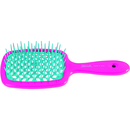 JANEKE SPAZZOLA CAPELLI SUPERBRUSH FUCSIA/TURCHESE