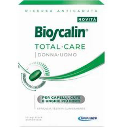 BIOSCALIN INTEGRATORE ALIMENTARE TOTAL CARE DONNA UOMO PER CAPELLI CUTE UNGHIE FORTI 30 COMPRESSE