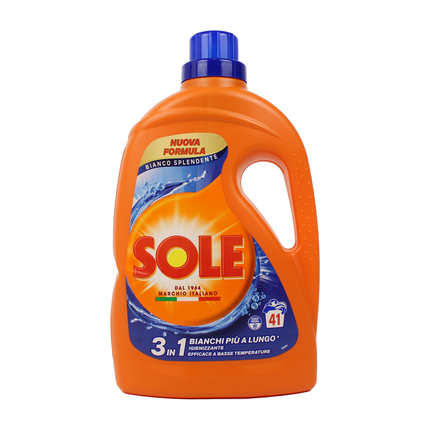 SOLE DETERSIVO LIQUIDO BUCATO LAVATRICE BIANCO SPLENDENTE 41 LAVAGGI LT 1,845