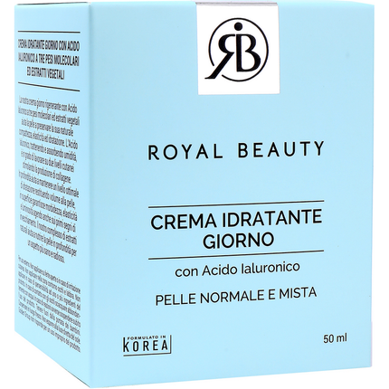 ROYAL BEAUTY CREMA IDRATANTE GIORNO CON ACIDO IALURONICO PER PELLE NORMALE e MISTA 50 ML