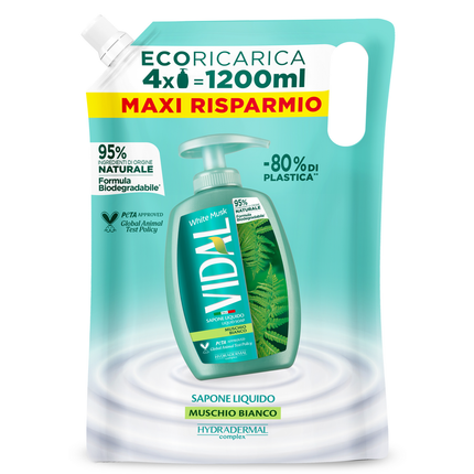 VIDAL SAPONE LIQUIDO ECORICARICA 1200 ML WHITE MUSK