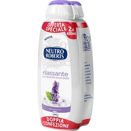 NEUTRO ROBERTS BAGNODOCCIA RILASSANTE CON LAVANDA ESSENZIALE 450 ML - 2 PEZZI