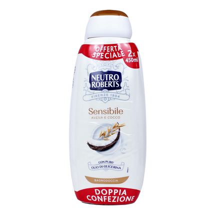 NEUTRO ROBERTS BAGNODOCCIA PELLE SENSIBILE CON AVENA E COCCO 450 ML - 2 PEZZI