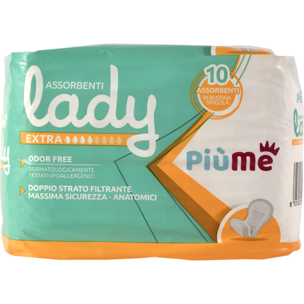 PIUME ASSORBENTI LADY EXTRA 10 PEZZI DISPOSITIVO MEDICO CE CL1