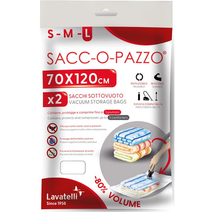 LAVATELLI SACCOPAZZO 2PZ 70x120 SOTTOVUOTO