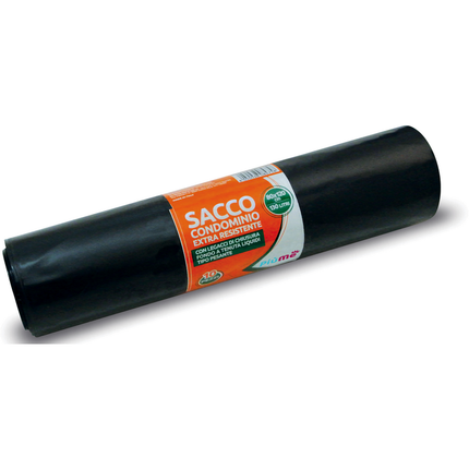 PIUME SACCO CONDOMINIO 80x120 130 LITRI 10 PEZZI EXTRA RESISTENTE TIPO PESANTE NERO