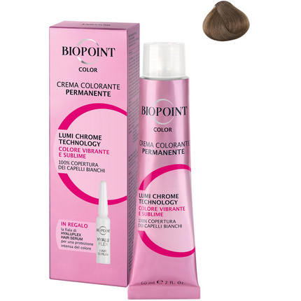 BIOPOINT 07 BIONDO MEDIO + FIALA SERUM PERSONAL PROFESSIONAL COLOR CREMA COLORANTE PERMANENTE