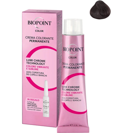 BIOPOINT 5.38 CASTANO CHIARO CIOCCOLATO + FIALA SERUM PERSONAL PROFESSIONAL COLOR CREMA COLORANTE PERMANENTE