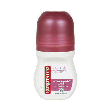 BOROTALCO DEODORANTE ROLL-ON SETA PROFUMO DI TALCO E FIORI DI ROSA 50 ML