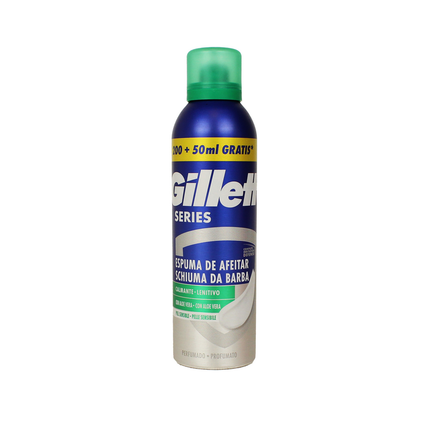 GILLETTE SERIES SCHIUMA DA BARBA LENITIVO CON ALOE VERA PELLE SENSIBILE 200+50 ML