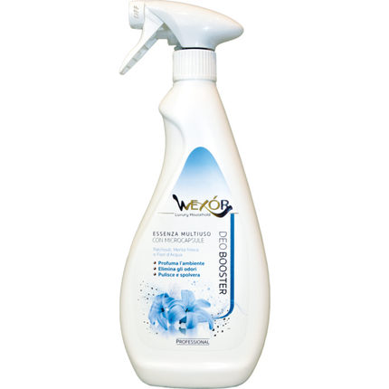 WEXOR DEO BOOSTER ESSENZA MULTIUSO CON MICROCAPSULE TRIGGER 750 ML PATCHOULY, MENTA E FIORI D'ACQUA