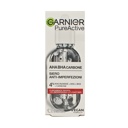 GARNIER PURE ACTIVE SIERO ANTI IMPERFEZIONI AHA+BHA CON CARBONE 30 ML