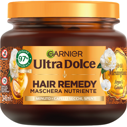 ULTRA DOLCE HAIR REMEDY MASCHERA NUTRIENTE CAPELLI SECCHI 340 ML OLII MERAVIGLIOSI ARGAN E CAMELIA
