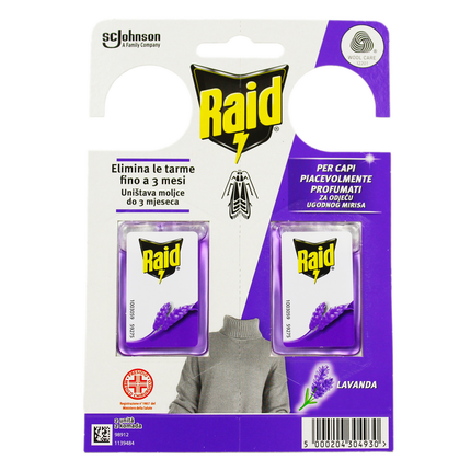 RAID TARME GEL PROFUMATO LAVANDA 2 PEZZI